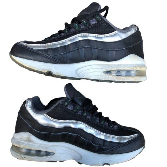 RARE 2018 Nike Air Max 95 Y2K Black Silver Size 7.5 - Picture 2 of 14